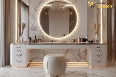 Bàn trang điểm gỗ Hoàng Đạt- BTD006