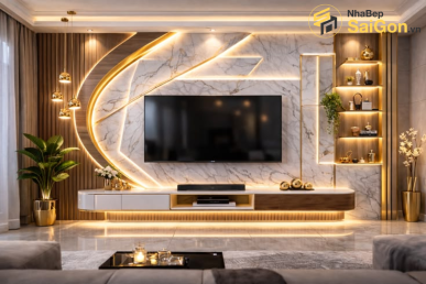 Kệ tivi gỗ hiện đại Hoàng Đạt - TV005