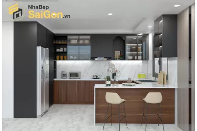 Tủ bếp chữ U - TBU005