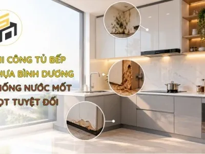 Thi Công Tủ Bếp Nhựa Bình Dương Chống Nước Mối Mọt Tuyệt Đối