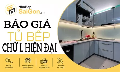 Báo Giá Tủ Bếp Chữ L Mới Nhất 2026 – Thiết Kế Hiện Đại, Tối Ưu Không Gian