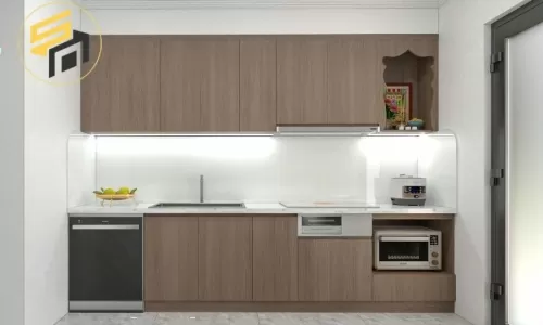 Dự Án Tủ Bếp Chữ I MDF An Cường Cao Cấp Tại Landmark 81