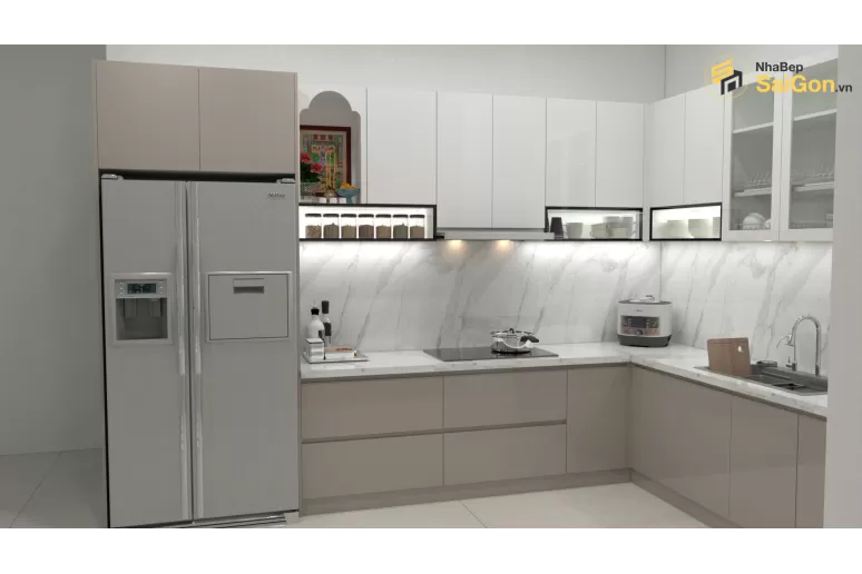 Tủ bếp chữ L - TBL040