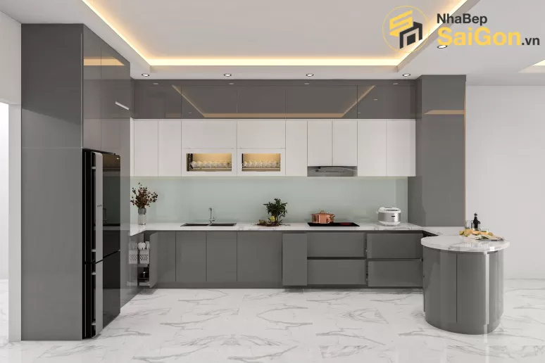 Tủ bếp chữ U - TBU003