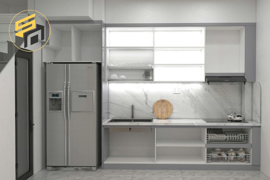 Thi Công Nội Thất Nhà Phố MDF Chống Ẩm Tại Nhà Chị Xoan Bình Dương