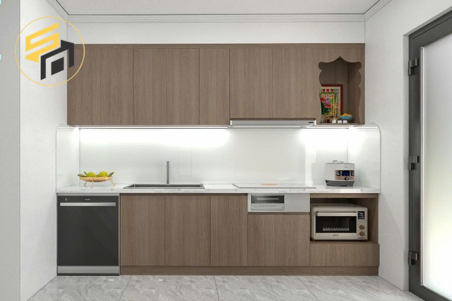 Dự Án Tủ Bếp Chữ I MDF An Cường Cao Cấp Tại Landmark 81