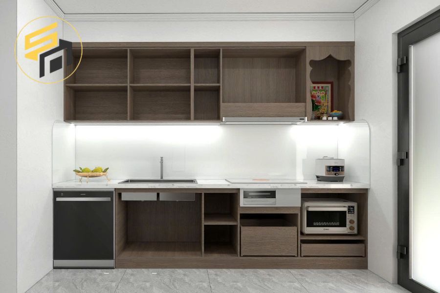 Dự Án Tủ Bếp Chữ I MDF An Cường Cao Cấp Tại Landmark 81